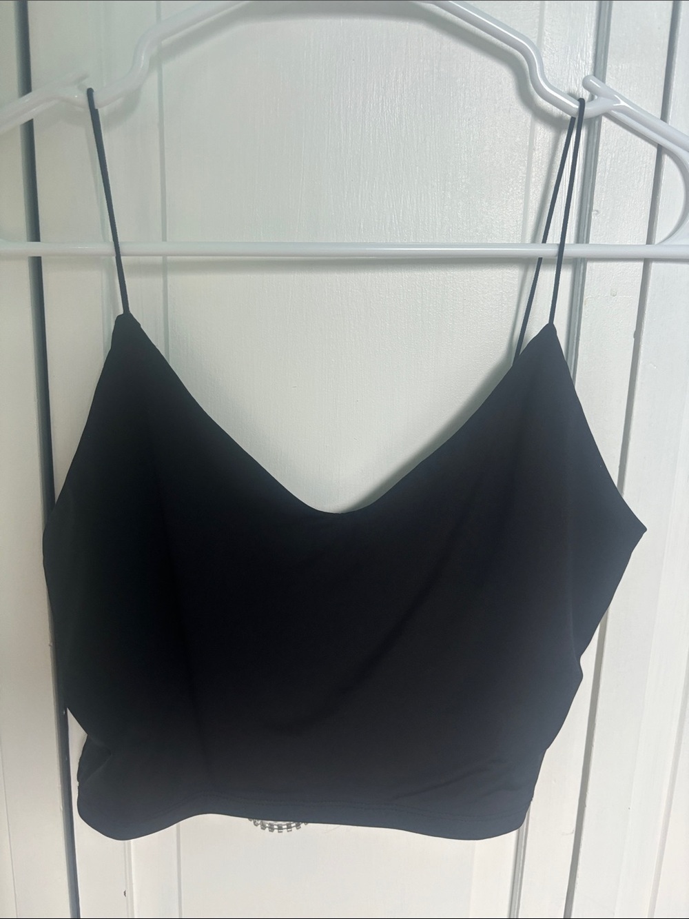 Garage Black Women's Spaghetti Strap Cami Open Back Top